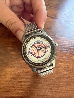 New York Yankees 100th Anniversary Collectible Watch - White & Silver Face